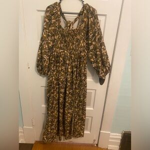 Smocked Floral Maxi Dress